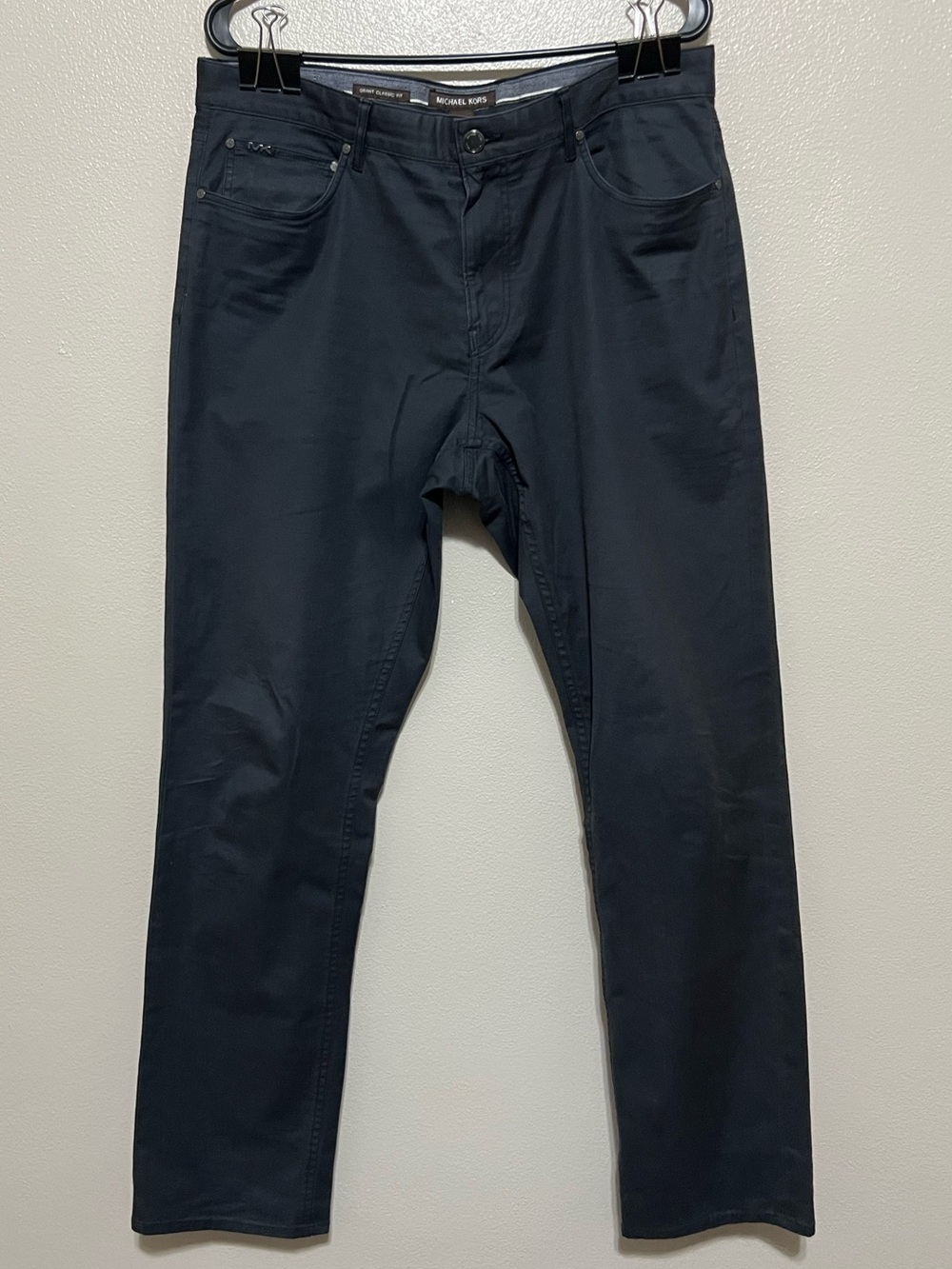 Michael Kors Men’s Grant Classic Fit Black Stretch Denim Jeans 33x32